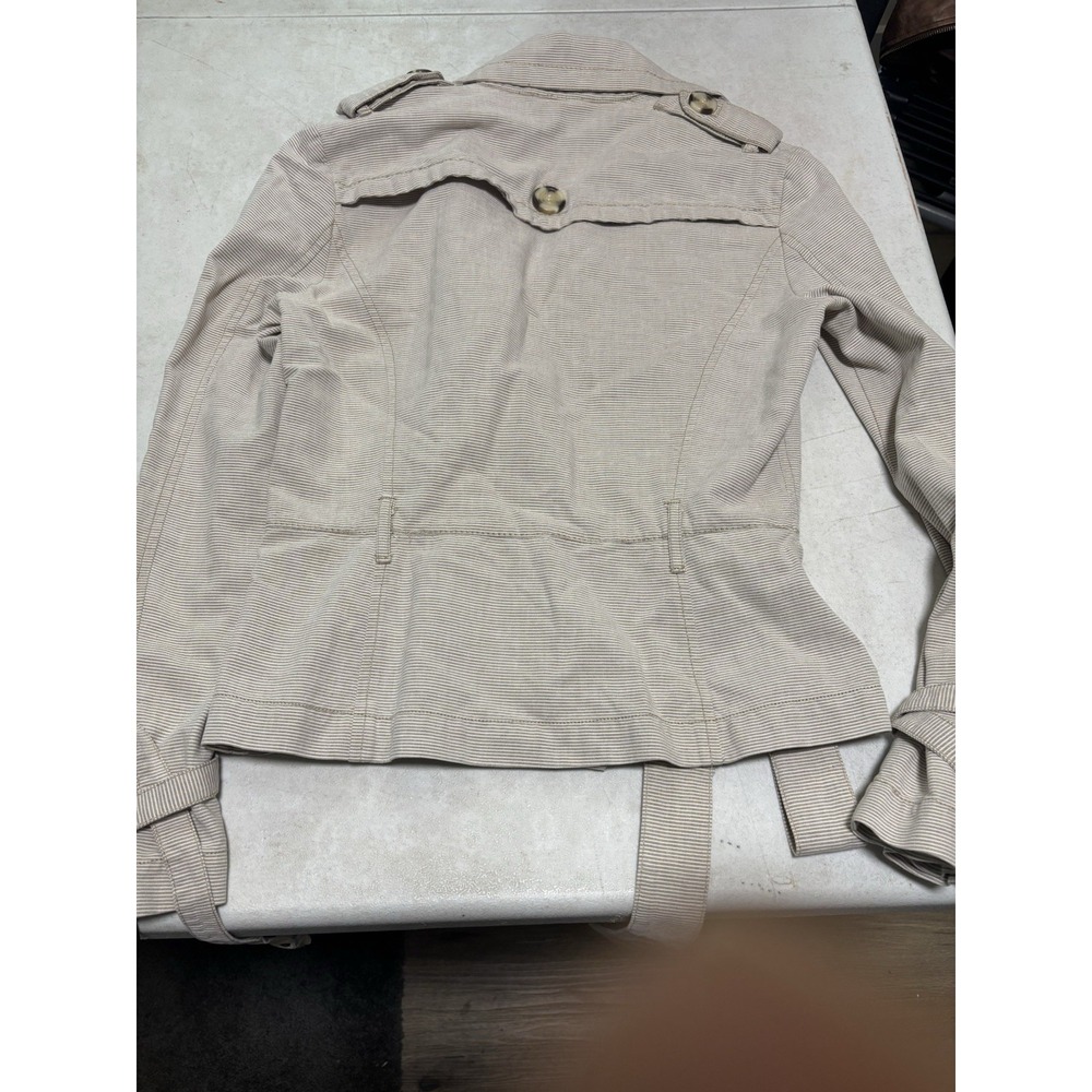 Atmosphere Stripe‎ Double Breasted Belted Coat Jacket 10/39 - Picture 3 of 3